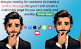 create link in bio page, small amount