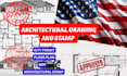 draw and stamp your USA city permit mep, hvac, architectural drawings