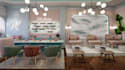 redesign nail salon,pedicure space,medispa,lash and brow tech studio 3drendering