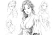 draw sketch anime manga character