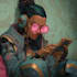 make a character art, sci fi fantasy, cyberpunk oc illustration