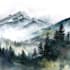 draw a watercolor landscape illustration