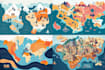 draw a unique vector or isometric map