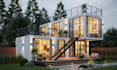 design container house, cabin house, tiny house, frame house