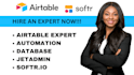 airtable expert, database, jetadmin, softr io, automation, interface