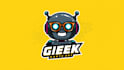 create modern geek robot logo with unique t shirt design