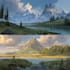 illustrate environments, landscapes, board game, concept art