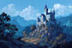 do anime background, 2d environment, landscape