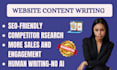 be your SEO website content writer for website copywriting