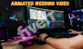 design wedding invitation animated video and invitation card