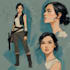 create a sci fi character illustration or sci fi concept art