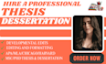 format, edit and proofread thesis or dissertation in 24 hours