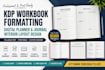 do KDP workbook formatting planner journal interior layout design fillable PDF