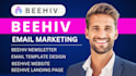 setup beehiiv newsletters beehive website landing page design ai email templates