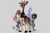 draw custom animal cartoon illustration
