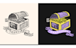 design high quality mini treasure chest logo with express delivery