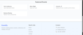 develop a modern responsive event management website