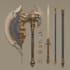 design unique game weapons illustrations