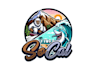 create wonderful surfing logo design