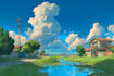 create anime, game, and visual novel background painting