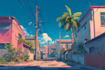 do anime bg, visual novel bg, 2d background for game