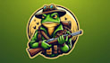 do hunter frog logo with t shirt and editable source files