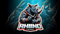 make unique rhino logo with tshirt design and free revisions