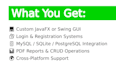 do java desktop applications javafx, swing with database integration