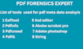 pdf forensic expert , PDF integrity check, metadata analysis and sworn affidavit