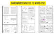 manually type handwritten notes, scanned PDF to word with formatting