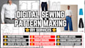 create clothing sewing patterns digital sewing pattern pattern grading in PDF