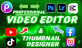 edit youtube, tiktok, and instagram videos with free thumbnail