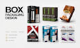create box packaging design and product packaging design with source file