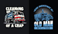 design vector vintage truck junk removal logo
