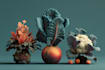 draw realistic plants, vegetables, fruits