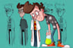 design a 2d cartoon character