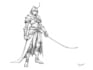 create a detailed fantasy character sketch