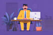 create flat vector illustration