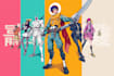 design anime character , cyberpunk character