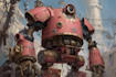 make a paint warhammer themed illustration