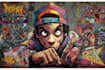 create a unique street pop art collage
