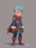 draw 2d game character illustration