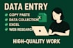 handle all data entry task