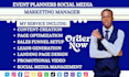 manage sm marketing for wedding planners, photography decorators event planners