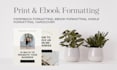 do ebook formatting, book formatting, paperback formatting, kindle formatting