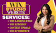 wix studio website development redesign wix landing page wix dropshipping store