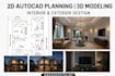 do 2d house planning 3d interior exterior designing