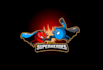 create superhero mascot character and business logo