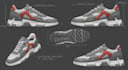 design 3d shoe tech pack, footwear technical drawing and 3d shoe flat sketches