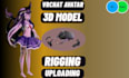 draw upload create 3d vrchat avatar character design vtuber nsfw chibi model